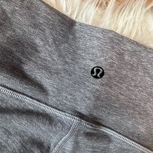 Lululemon cropped luon pants with criss cross detail